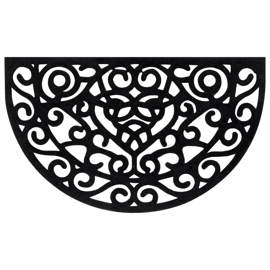 Dörrmatta halvrund 45x75 cm gummi