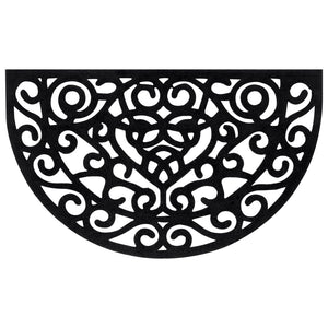 Dörrmatta halvrund 45x75 cm gummi