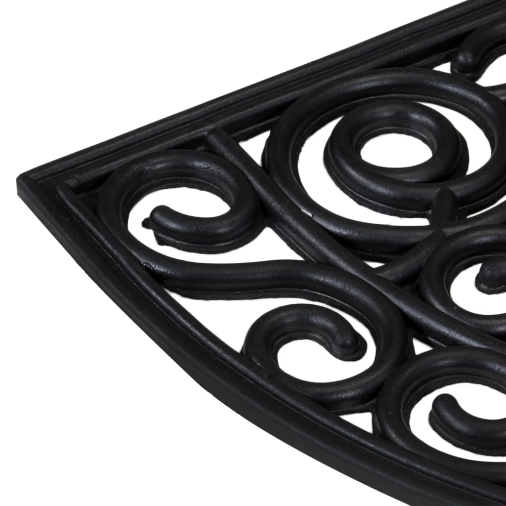 Dörrmatta halvrund 45x75 cm gummi