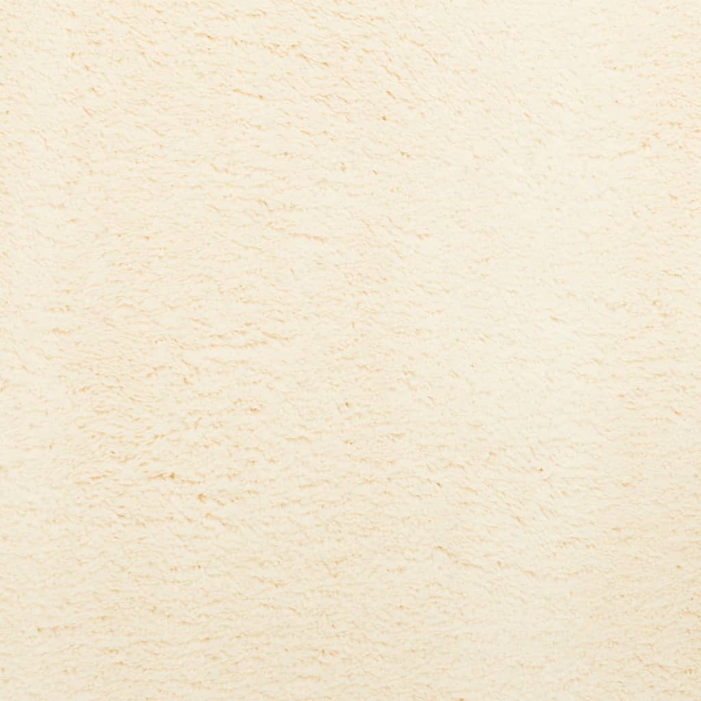 Mjuk matta HUARTE med kort lugg tvättbar gräddvit 200x280 cm