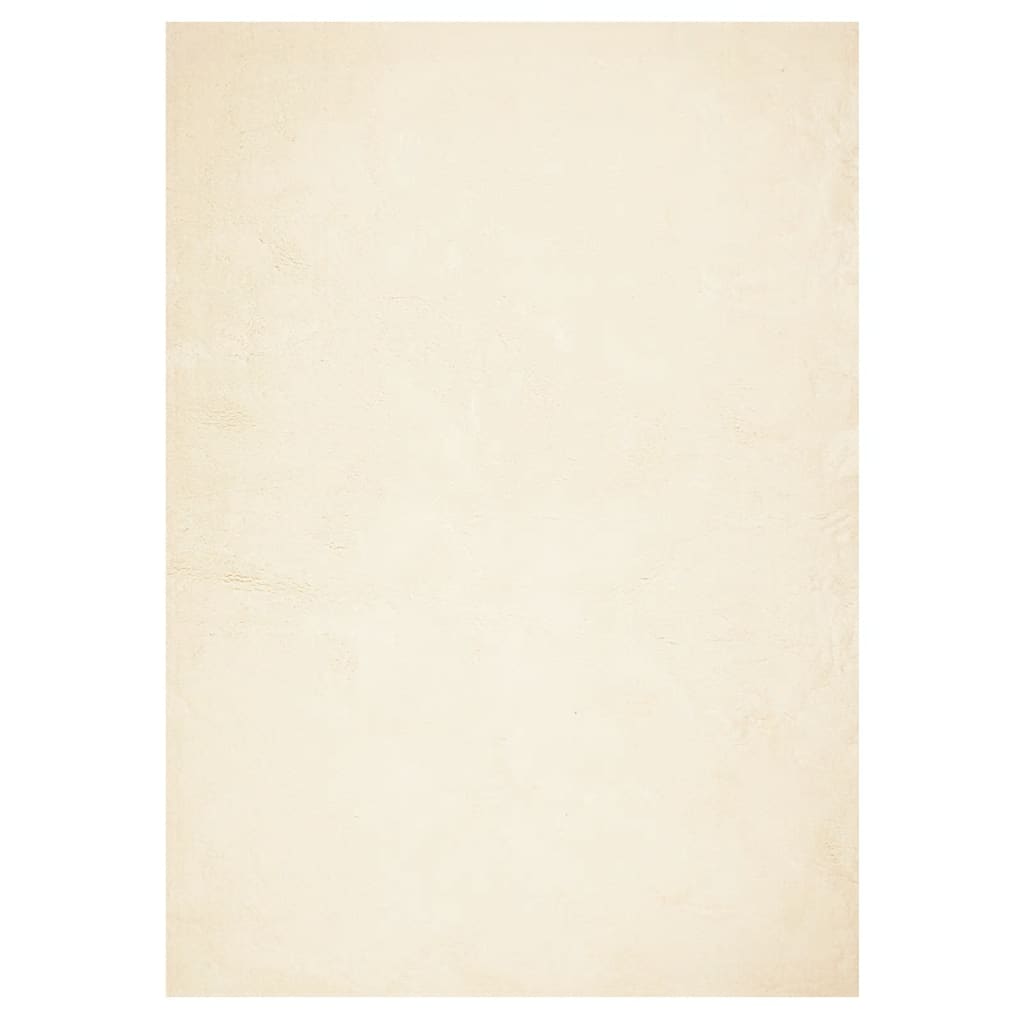 Mjuk matta HUARTE med kort lugg tvättbar gräddvit 240x340 cm