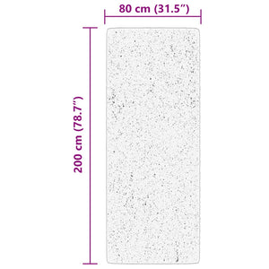 Mjuk matta HUARTE med kort lugg tvättbar skogsgrön 80x200 cm
