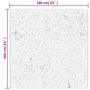 Ryamatta PAMPLONA lång lugg modern guld 160x160 cm