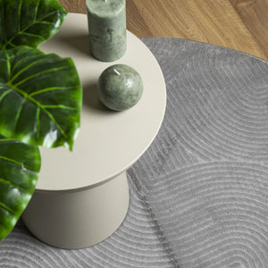 Matta IZA kort lugg skandinavisk look grå Ø 80 cm