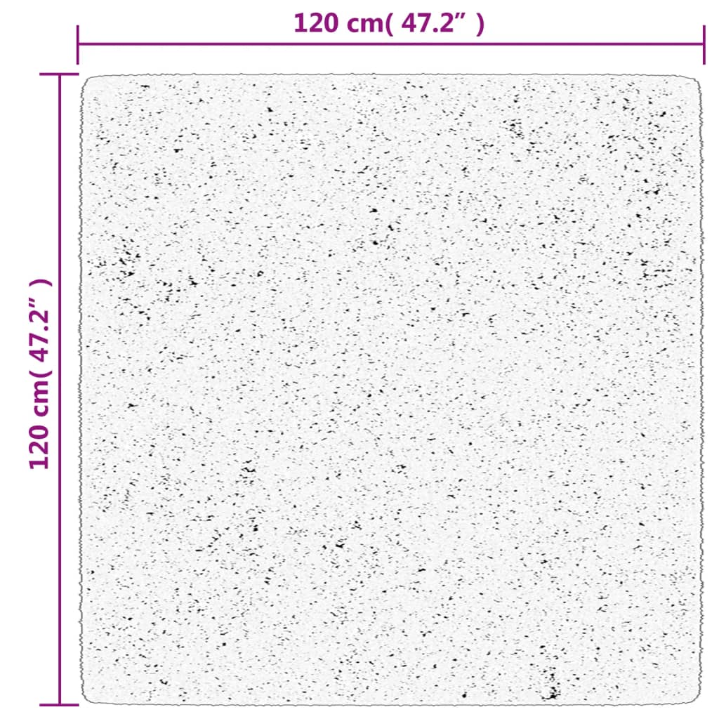 Matta OVIEDO kort lugg antracit 120x120 cm