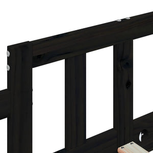 Dagbädd svart 90x190 cm massiv furu