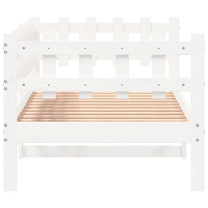 Dagbädd utan madrass vit 90x190 cm massiv furu