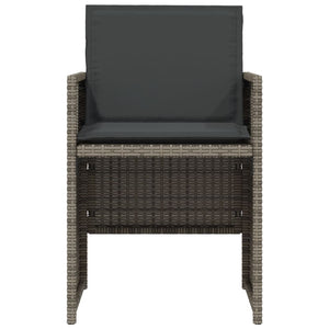 Caféset med dynor 3 delar grå konstrotting