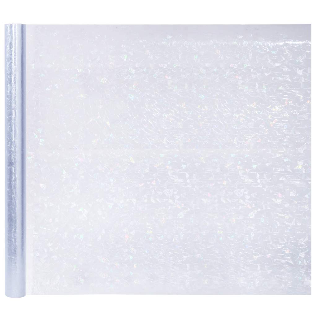 Fönsterfilmer 3 st frostat 3D regnbågsmönster PVC