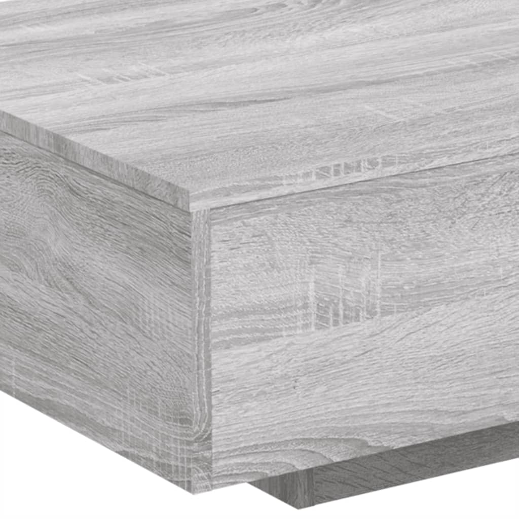 Soffbord med LED grå sonoma 85x55x31 cm