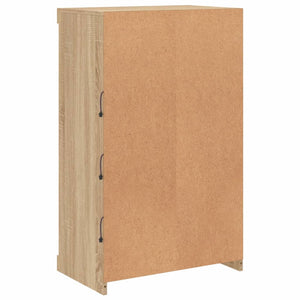 Skänk med LED-belysning sonoma-ek 60,5x37x100 cm