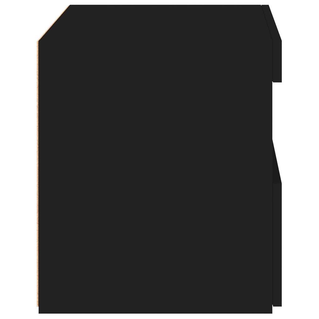 Sängbord med LED-lampor 2 st svart 50x40x45 cm