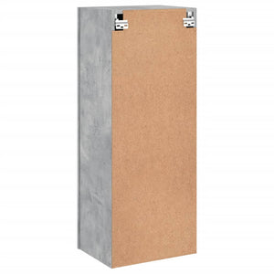 Väggmonterad tv-bänk betonggrå 40,5x30x102 cm konstruerat trä