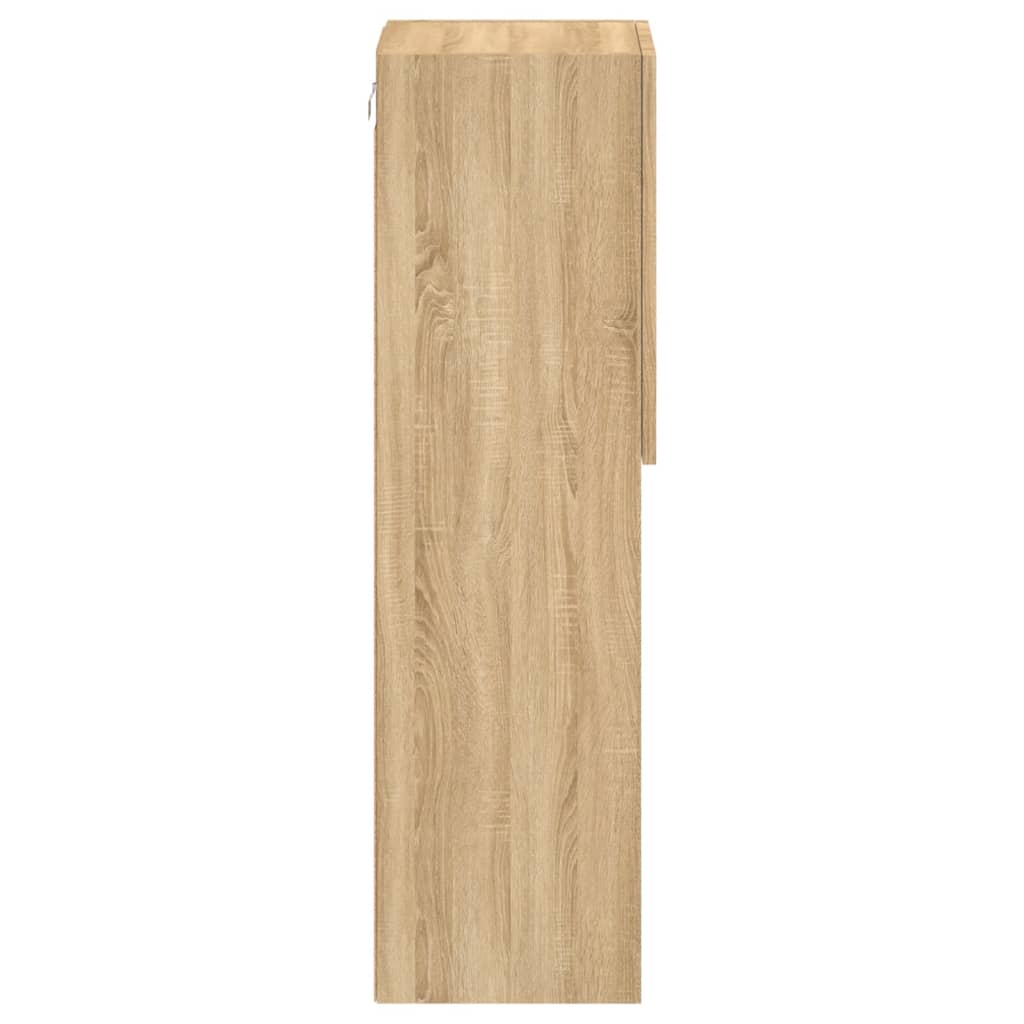 Tv-bänk med LED-belysning 2 st sonoma-ek 30,5x30x102 cm