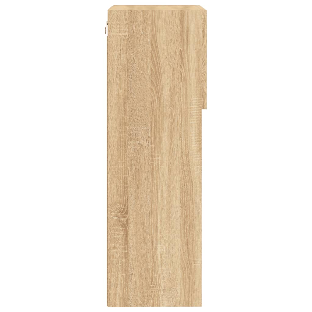 Tv-bänk med LED-belysning sonoma-ek 40,5x30x90 cm