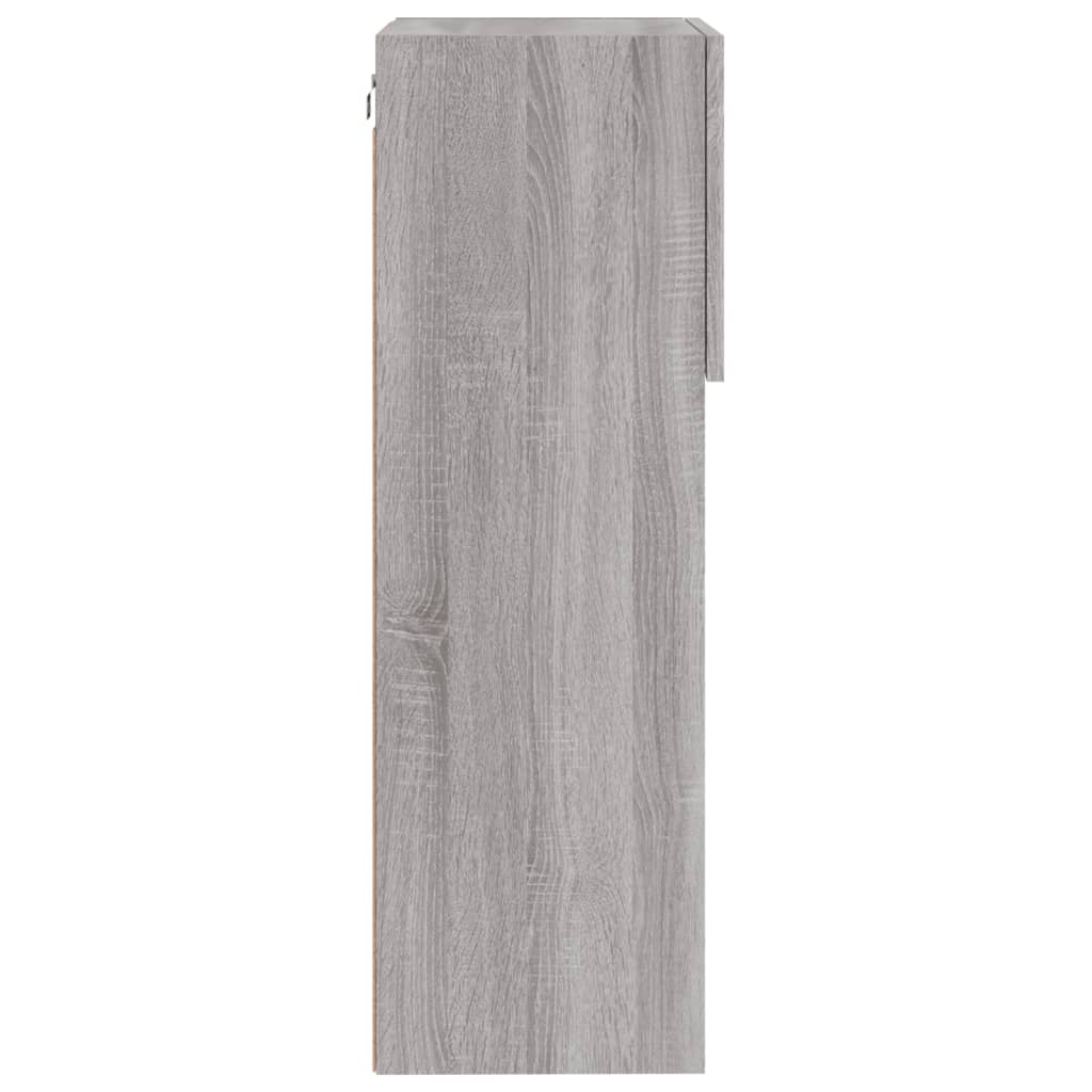 Tv-bänk med LED-belysning grå sonoma 40,5x30x90 cm