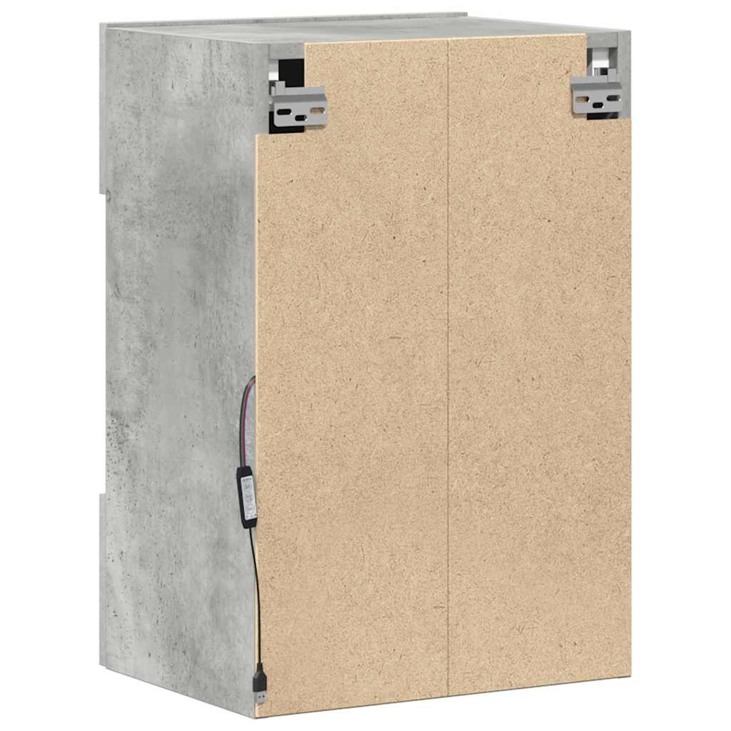Nástenné skrinky s LED osvetlením pre TV 2 st betonggrå 40x30x60,5 cm