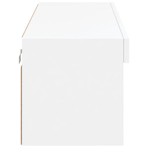 Tv-bänk med LED-belysning vit 100x30x30 cm