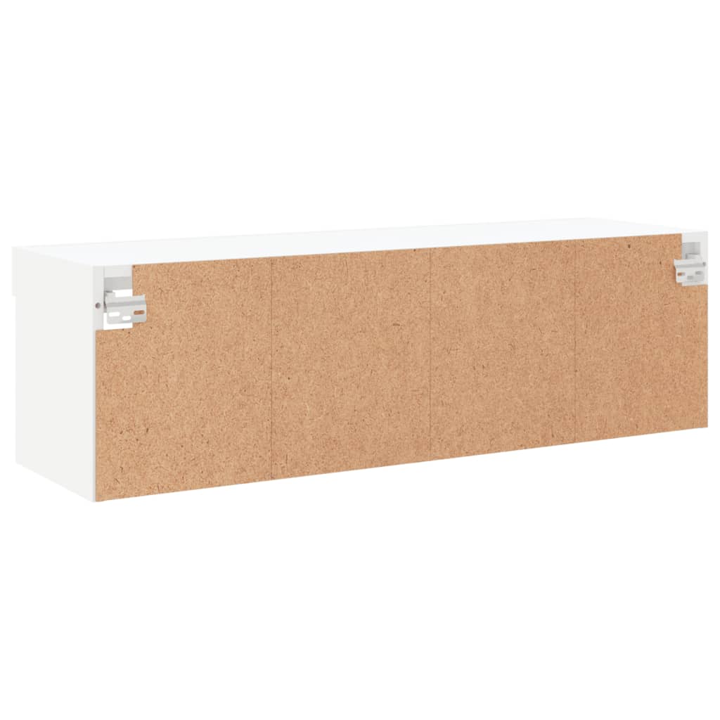 Tv-bänk med LED-belysning vit 100x30x30 cm