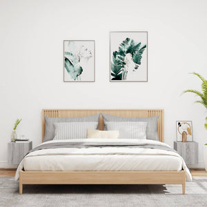 Väggmonterad tv-bänk LED 2 st grå sonoma 30,5x35x30 cm