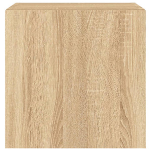 Väggmonterad tv-bänk LED 2 st sonoma-ek 40,5x35x40 cm