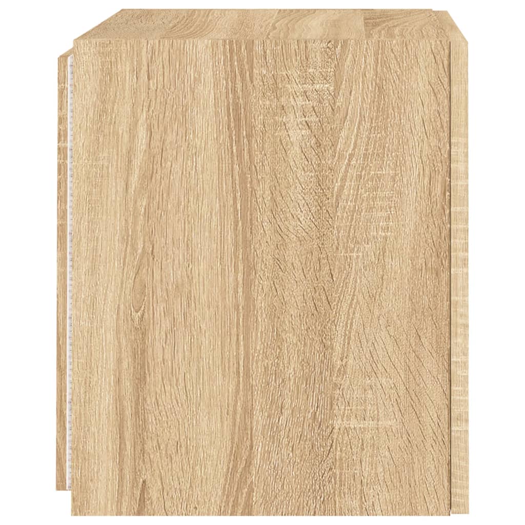 Väggmonterad tv-bänk LED 2 st sonoma-ek 40,5x35x40 cm