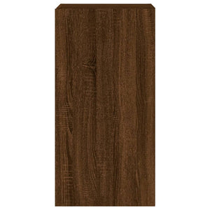 Väggmonterad tv-bänk LED brun ek 40,5x35x80 cm