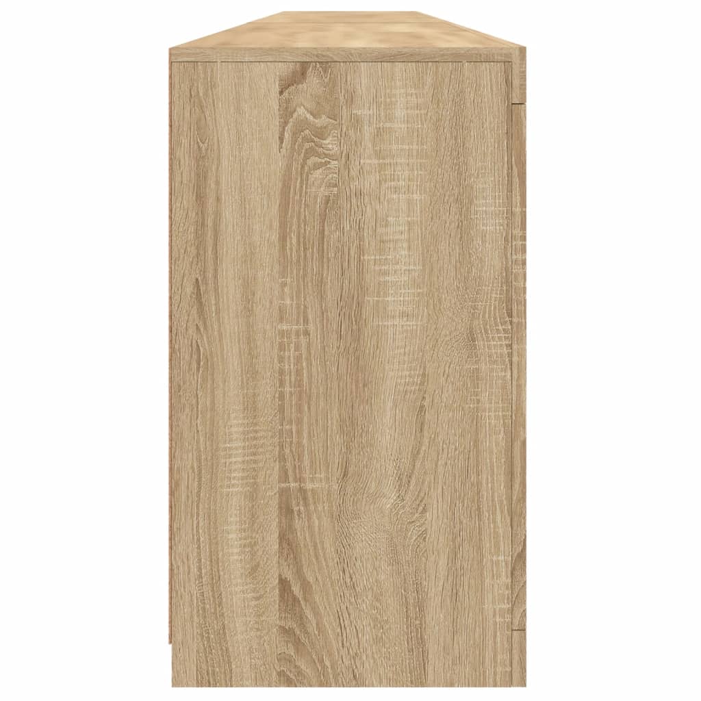 Skänk med LED-belysning sonoma-ek 283x37x67 cm