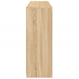 Skänkar med LED-belysning 3 st sonoma-ek konstruerat trä