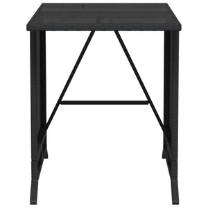 Caféset med dynor 3 delar svart konstrotting