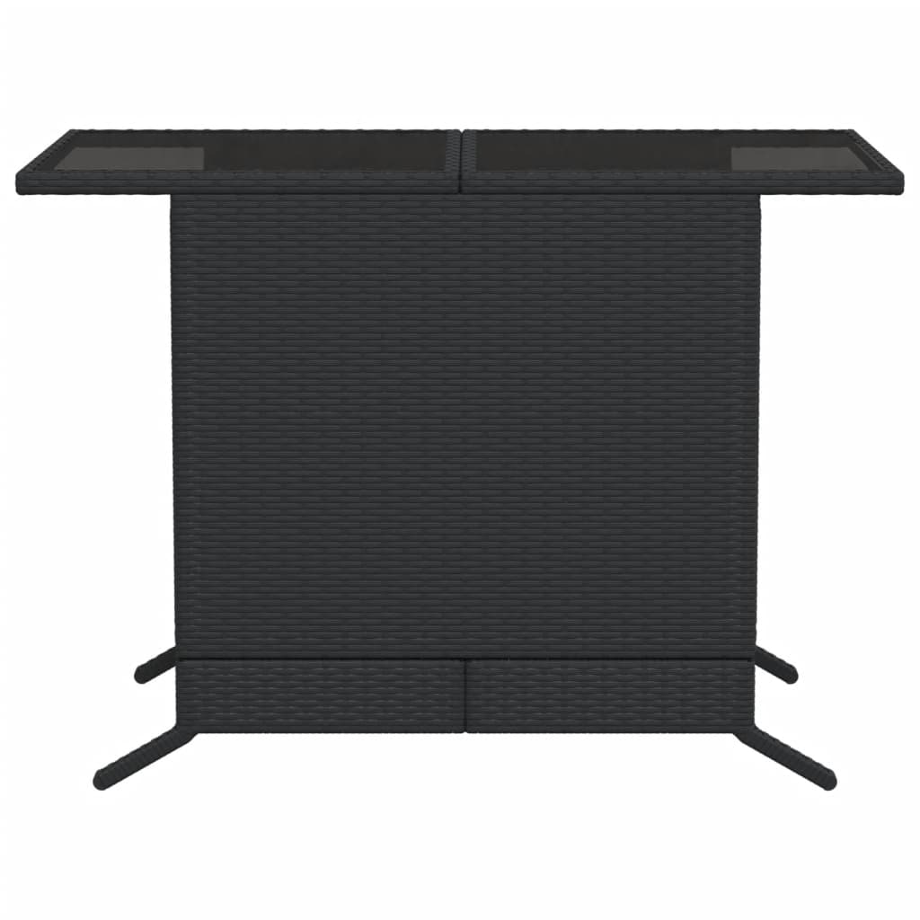 Caféset med dynor 3 delar svart konstrotting