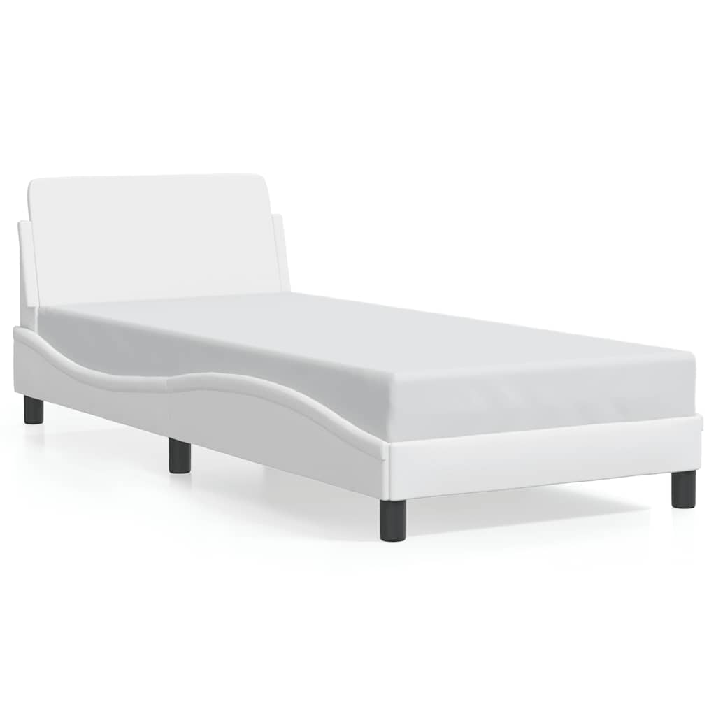 Bed Frame "Dover" White 90x200 cm Faux Leather
