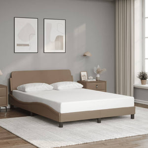 Bed Frame "Dover" Cappuccino 120x200 cm Faux Leather