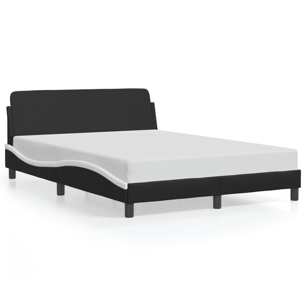 Bed Frame "Dover" Black&White 120x200 cm Faux Leather