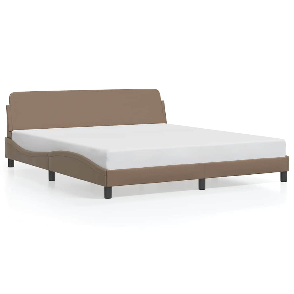Bed Frame "Dover" Cappuccino 180x200 cm Faux Leather