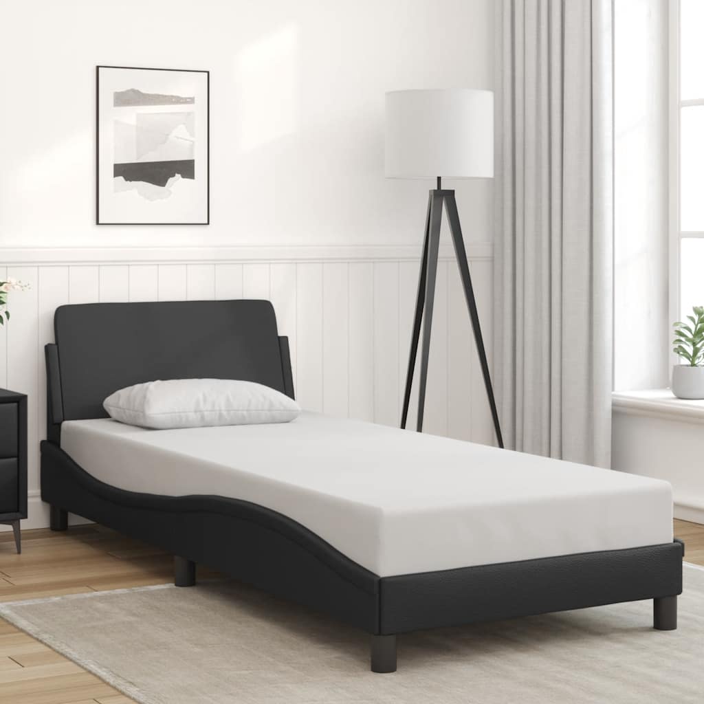 Sängram Dover svart 90x190 cm konstläder