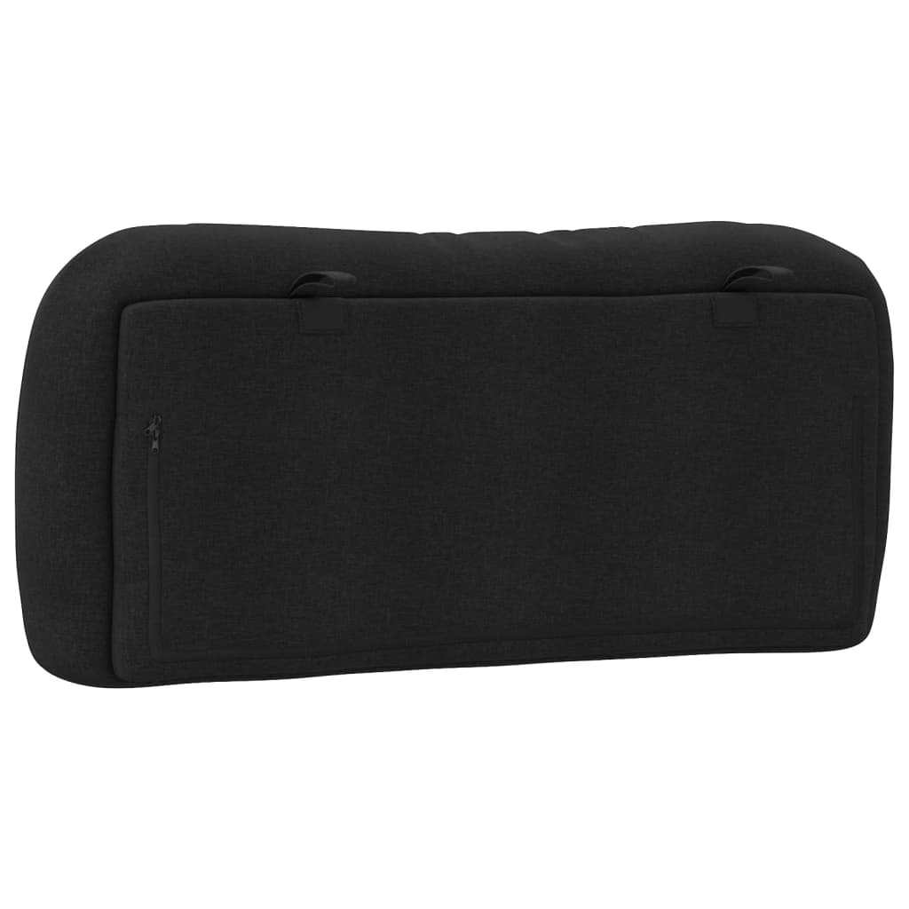Headboard Cushion "Hvar" Black 80 cm Fabric