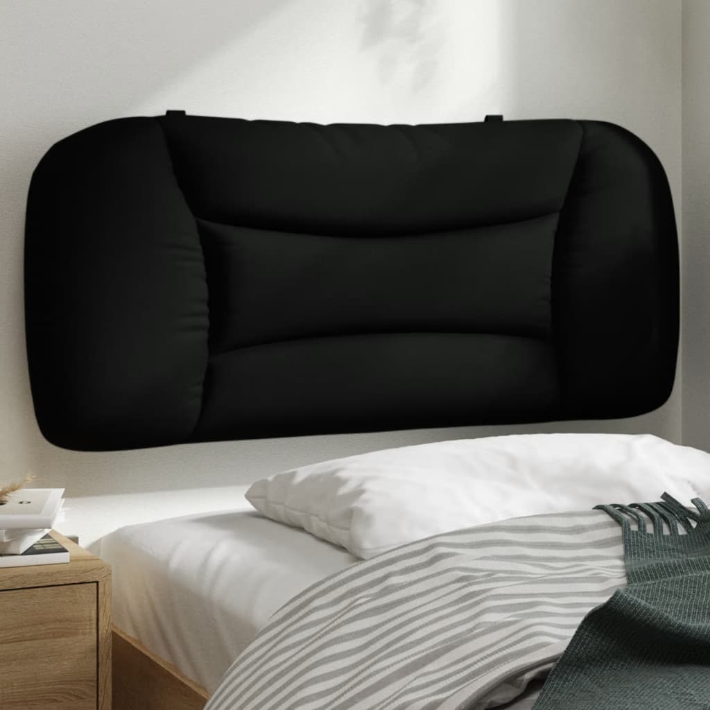 Headboard Cushion "Hvar" Black 80 cm Fabric