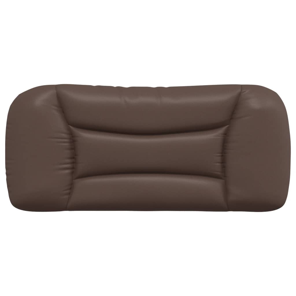 Headboard Cushion "Hvar" Brown 80 cm Faux Leather