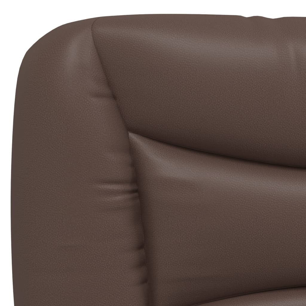 Headboard Cushion "Hvar" Brown 80 cm Faux Leather