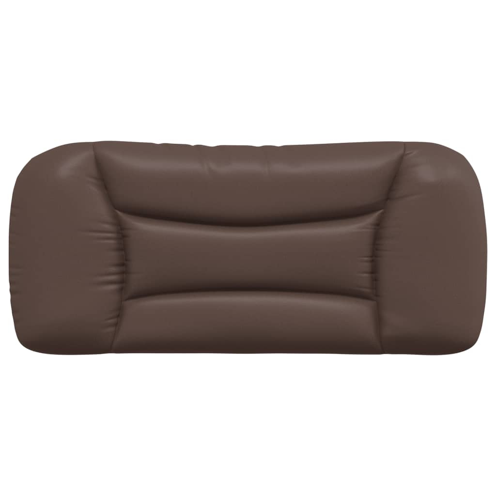 Headboard Cushion "Hvar" Brown 90 cm Faux Leather