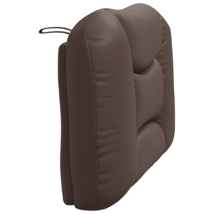 Headboard Cushion "Hvar" Brown 90 cm Faux Leather
