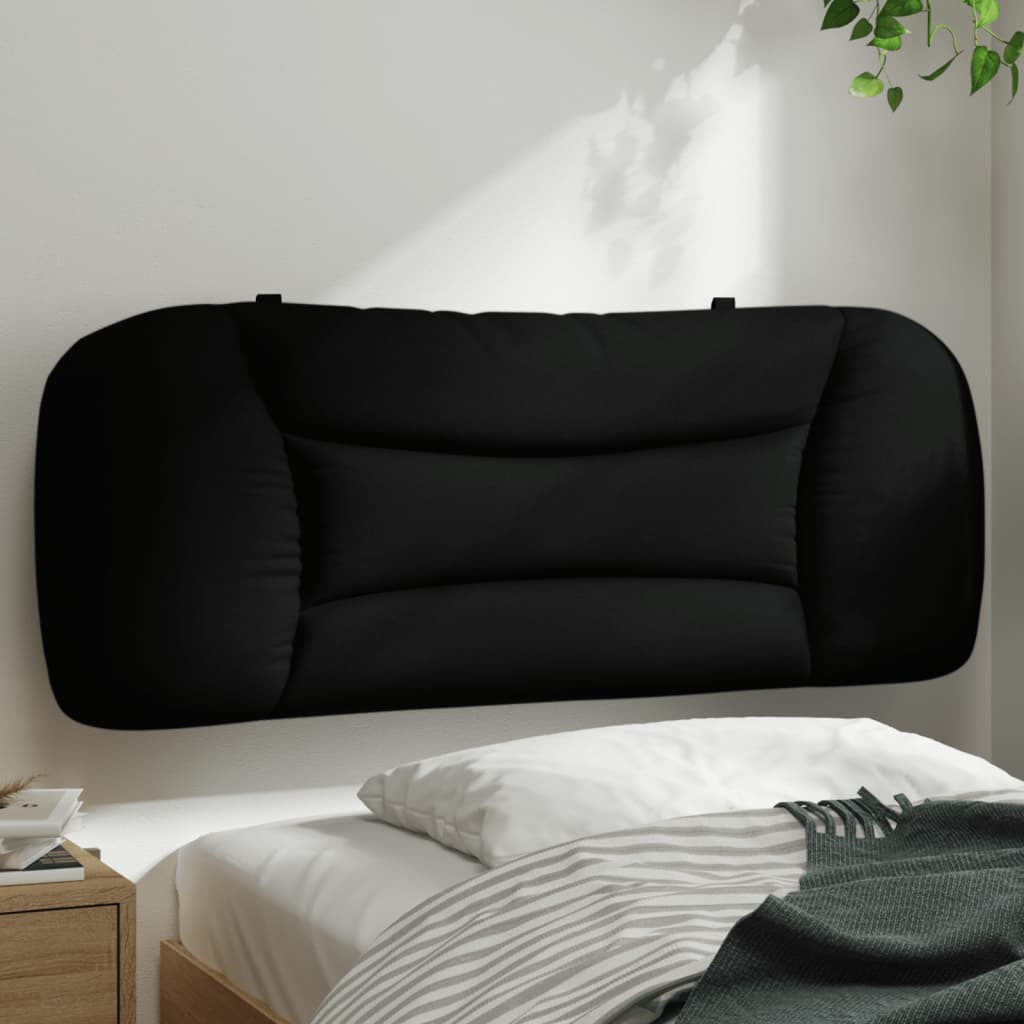 Headboard Cushion "Hvar" Black 100 cm Fabric