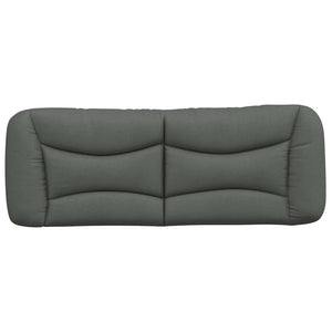 Headboard Cushion "Hvar" Dark Grey 120 cm Fabric