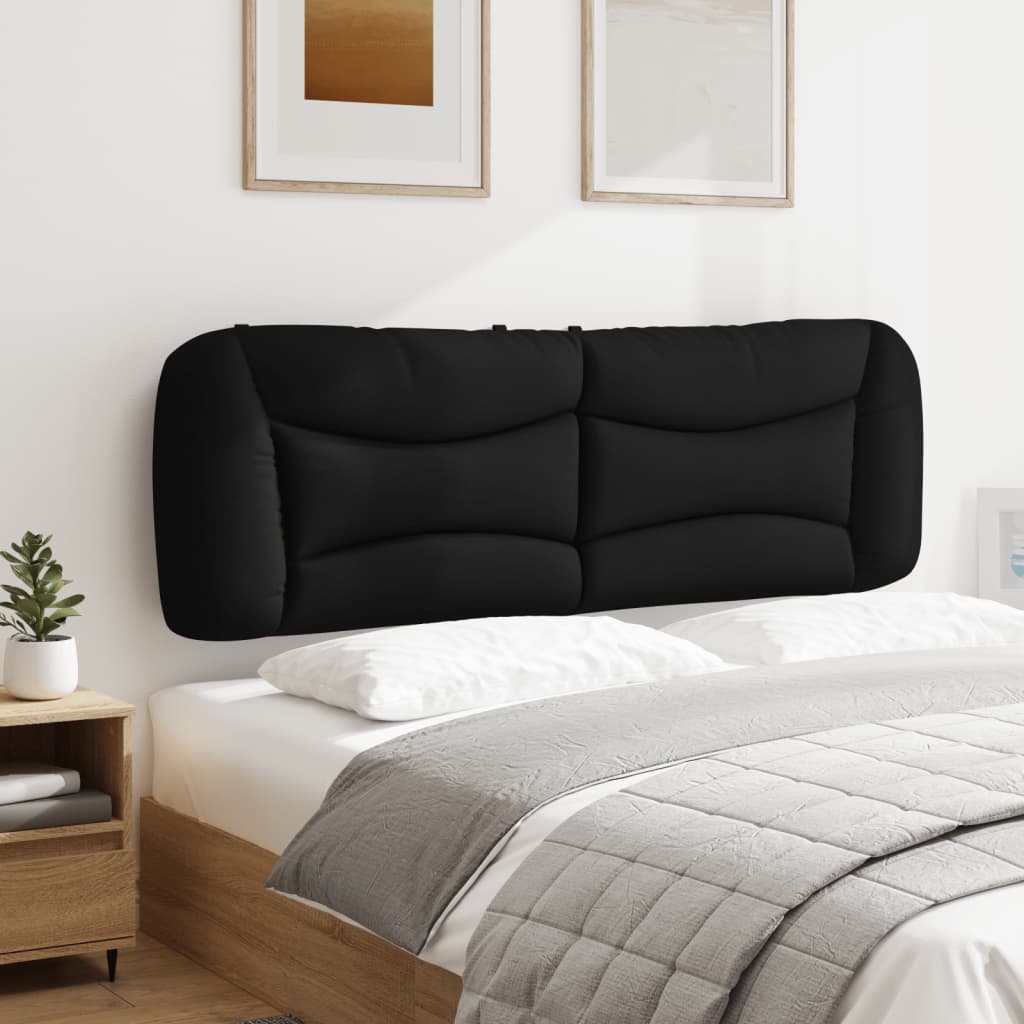 Headboard Cushion "Hvar" Black 160 cm Fabric
