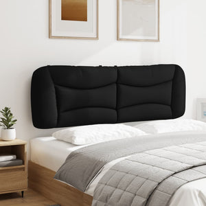 Headboard Cushion "Hvar" Black 160 cm Fabric
