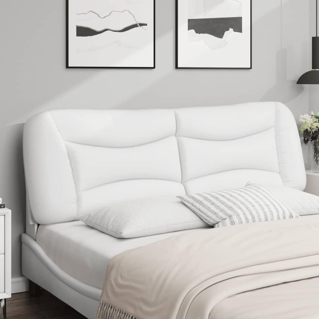 Headboard Cushion "Hvar" White 160 cm Faux Leather