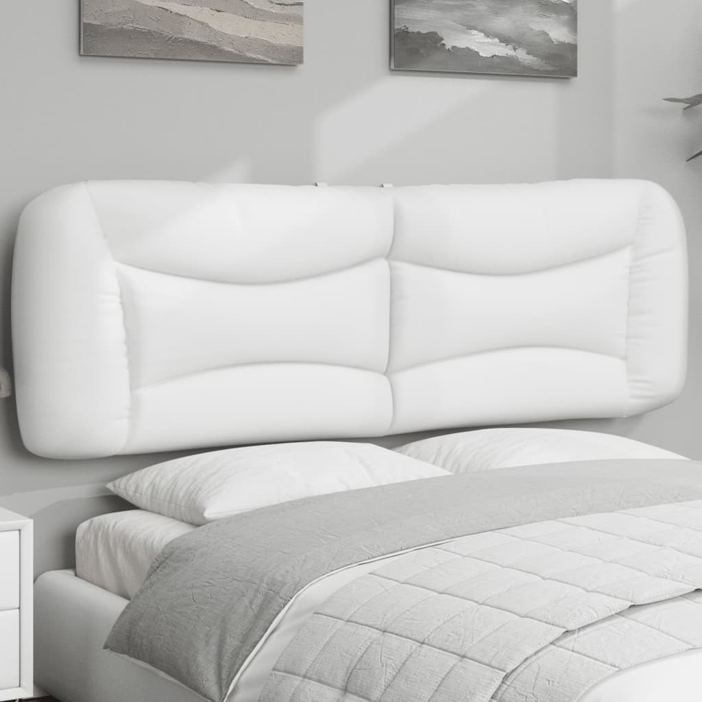 Headboard Cushion "Hvar" White 160 cm Faux Leather