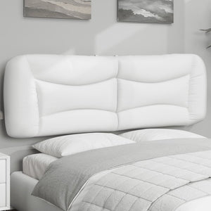 Headboard Cushion "Hvar" White 160 cm Faux Leather