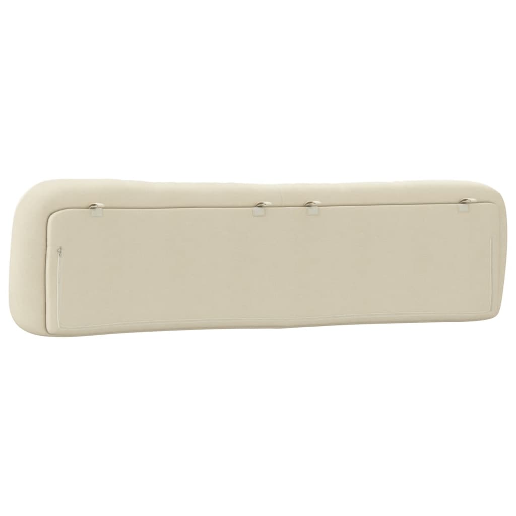 Headboard Cushion "Hvar" Cream 200 cm Fabric